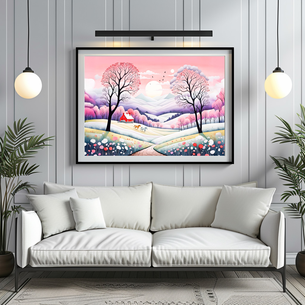 Poster: Rural Landscape Winter to Spring Transition