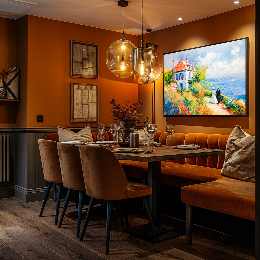 Poster: Coastal House with Flowers Impressionist Seascape - Image 3