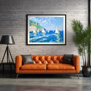 Poster: Sailboats on Calm Waters Impressionist Painting