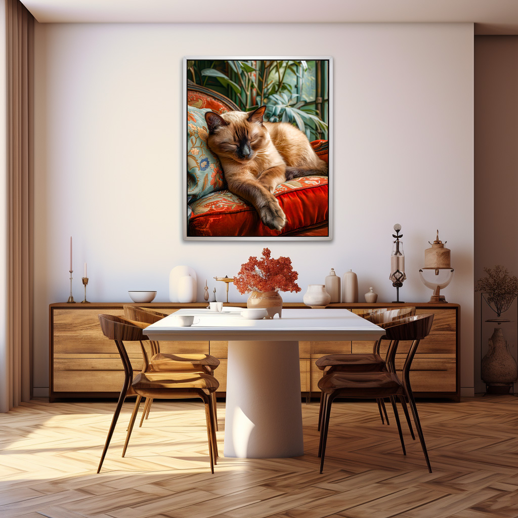 Poster: Cozy Cat Napping in Comfortable Setting - immagine 3