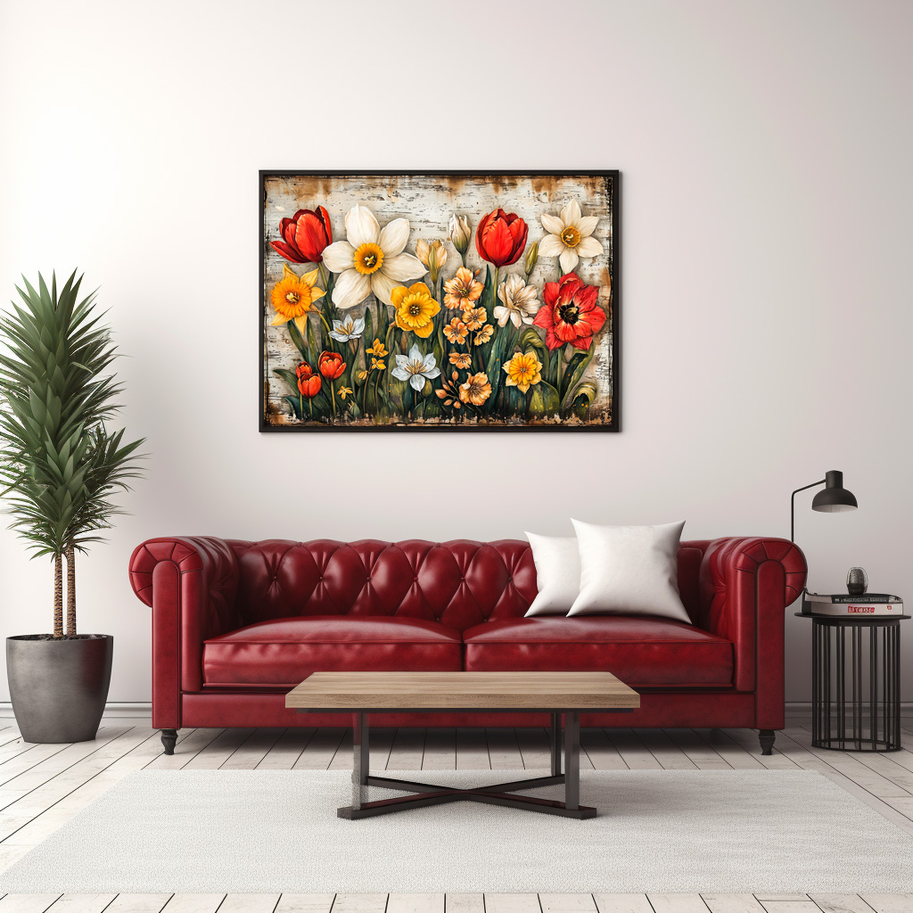 Poster: Tulips and Daffodils with Rustic Charm – Image 3