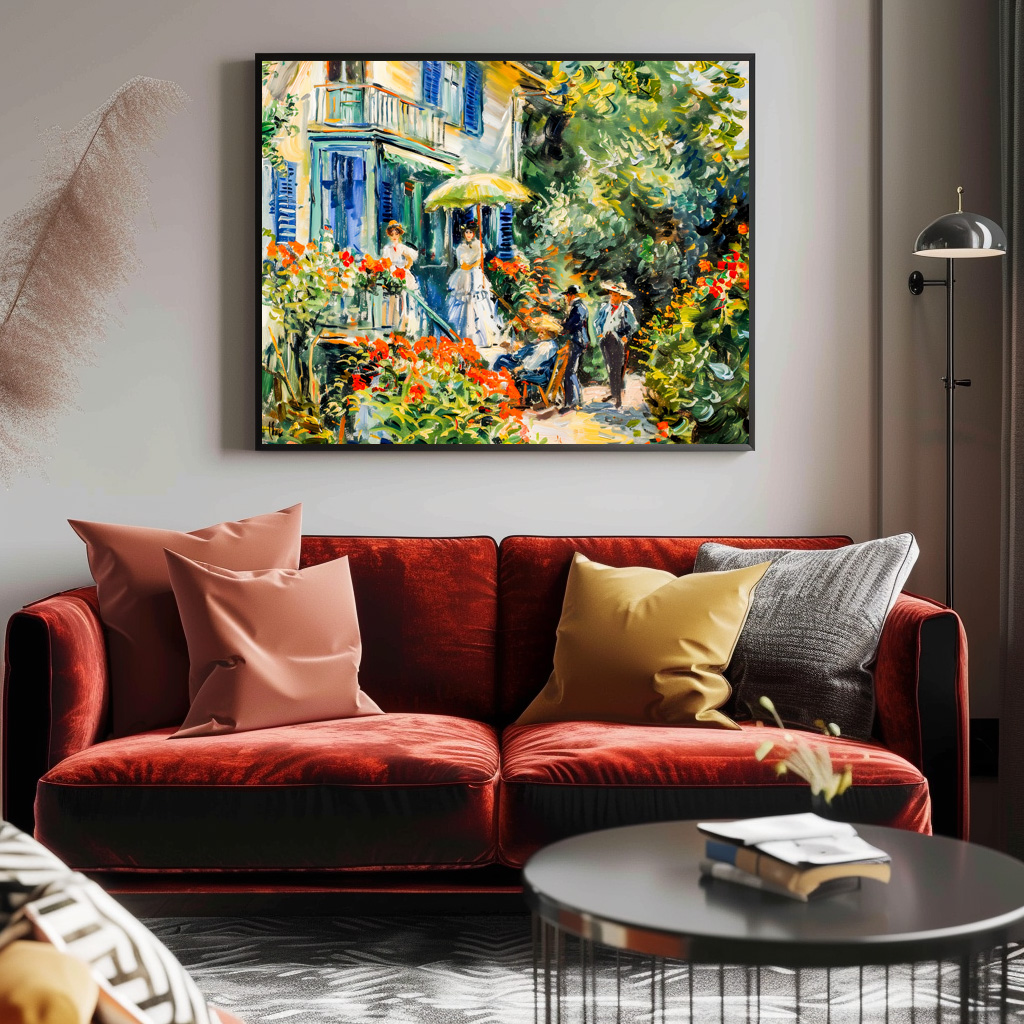 Poster: Group of people in garden before a villa - Image 2