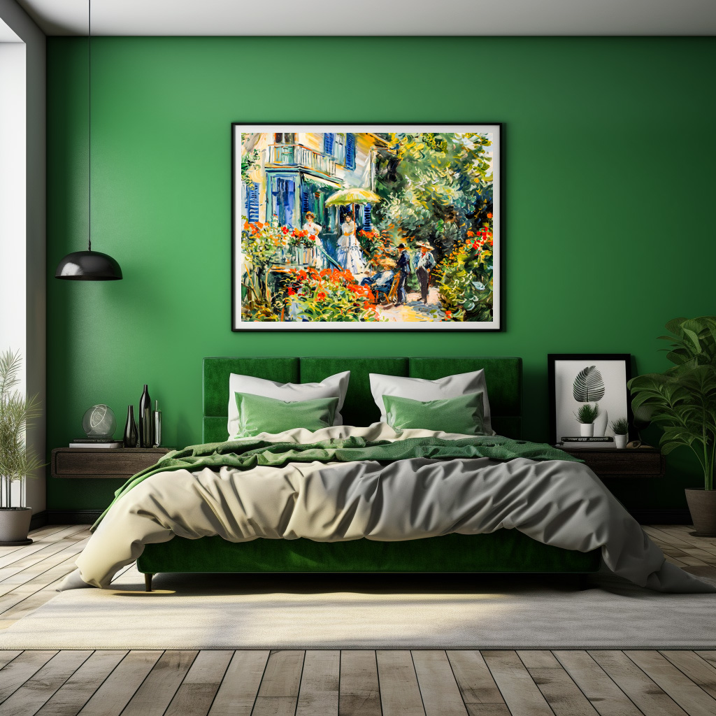 Poster: Group of people in garden before a villa - Image 3