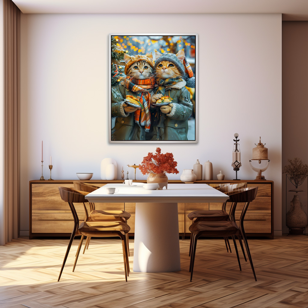 Poster: Cats at a German Christmas Market - immagine 3