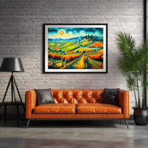 Poster: Autumn Vineyards in Rich Harvest Colors