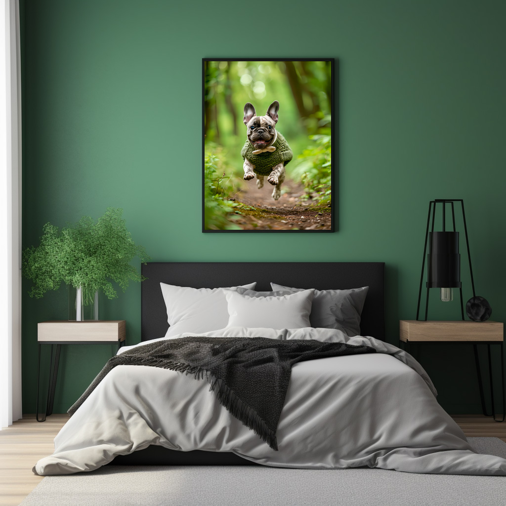 Poster: French Bulldog in Knitted Dog Attire 3 - Image 3