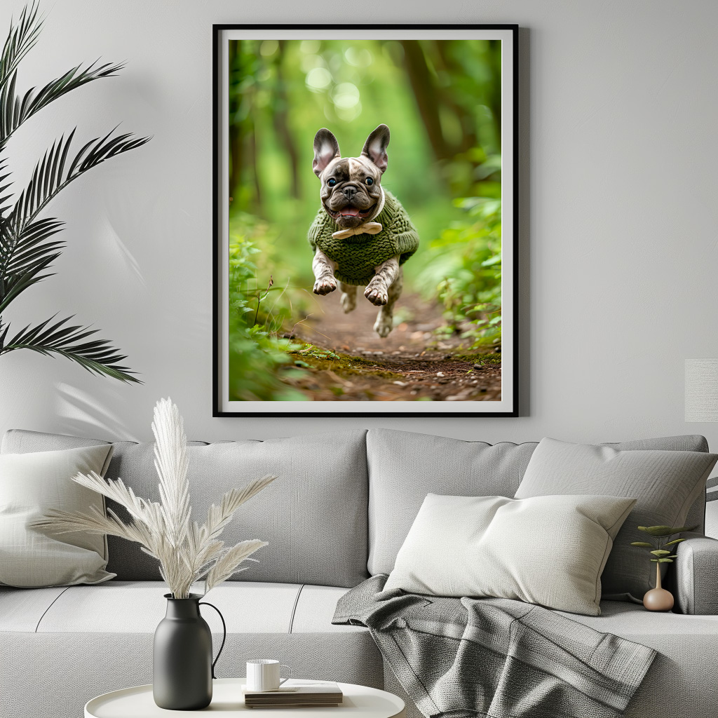 Poster: French Bulldog in Knitted Dog Attire 3 - Image 2