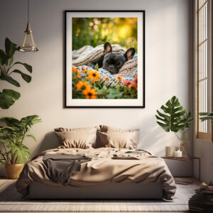 Poster: French Bulldog in Knitted Dog Attire 5