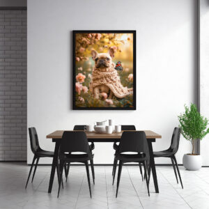 Poster: French Bulldog in Knitted Dog Attire 6