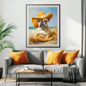 Poster: French Bulldog in Knitted Dog Attire 7