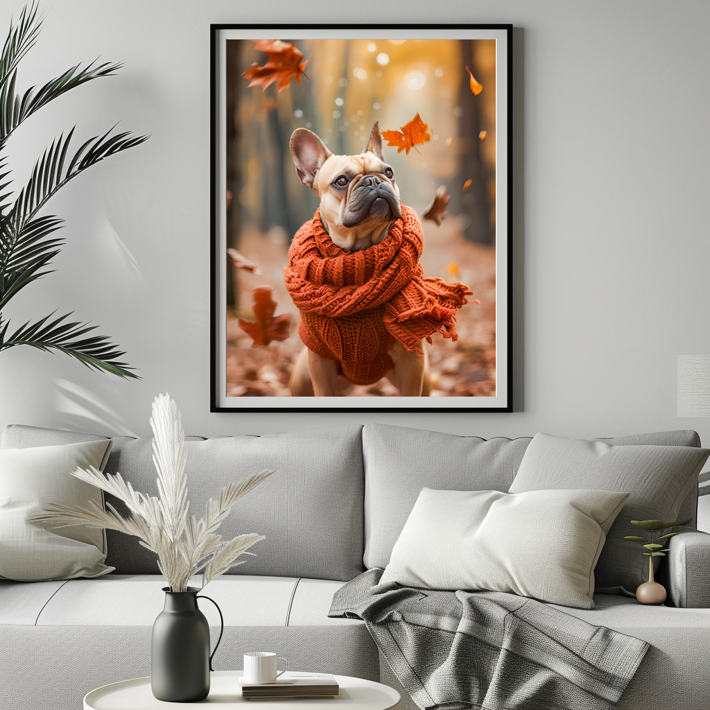 Poster: French Bulldog in Knitted Dog Attire 8 – Bild 3