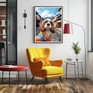 Poster: King Charles Cocker Spaniel Takes Selfies in tibet