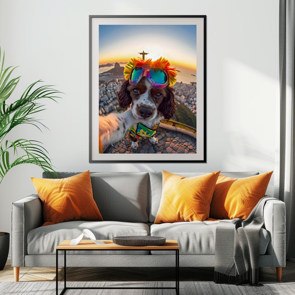 Poster: King Charles Cocker Spaniel Takes Selfies at Rio de Janeira Brazil - Imagen 2