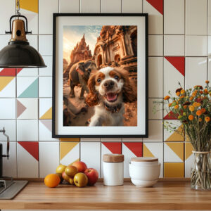 Poster: King Charles Cocker Spaniel Takes Selfies Across the Globe