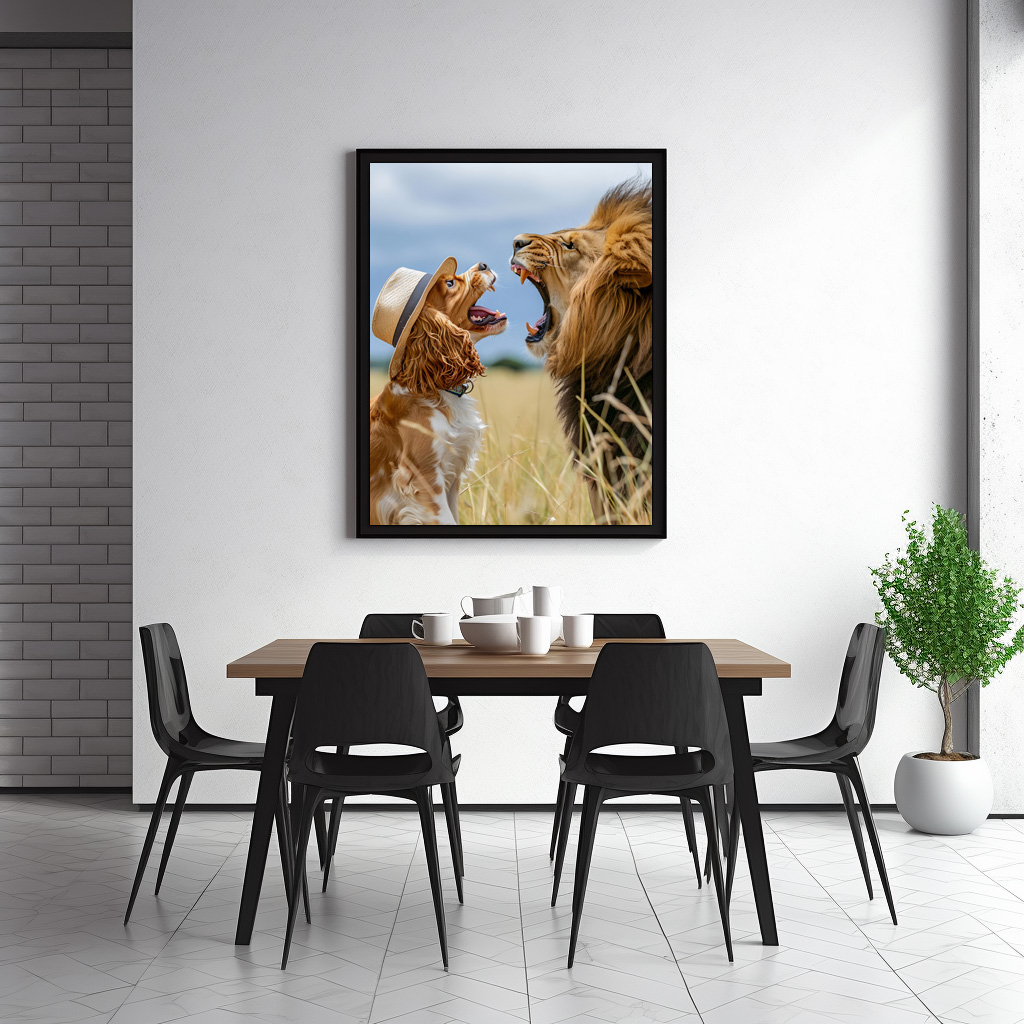 Poster: King Charles Cocker Spaniel Takes Selfies in africa with a Lion - immagine 3