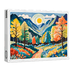 raxxa Premium-Puzzle: Mountainous Autumn Landscape with Trail