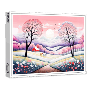 raxxa Premium-Puzzle: Rural Landscape Winter to Spring Transition
