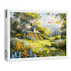 raxxa Premium-Puzzle: Summer Cottage with Wildflower Meadow