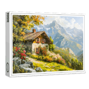 raxxa Premium-Puzzle: Alpine Farmhouse with Valley View