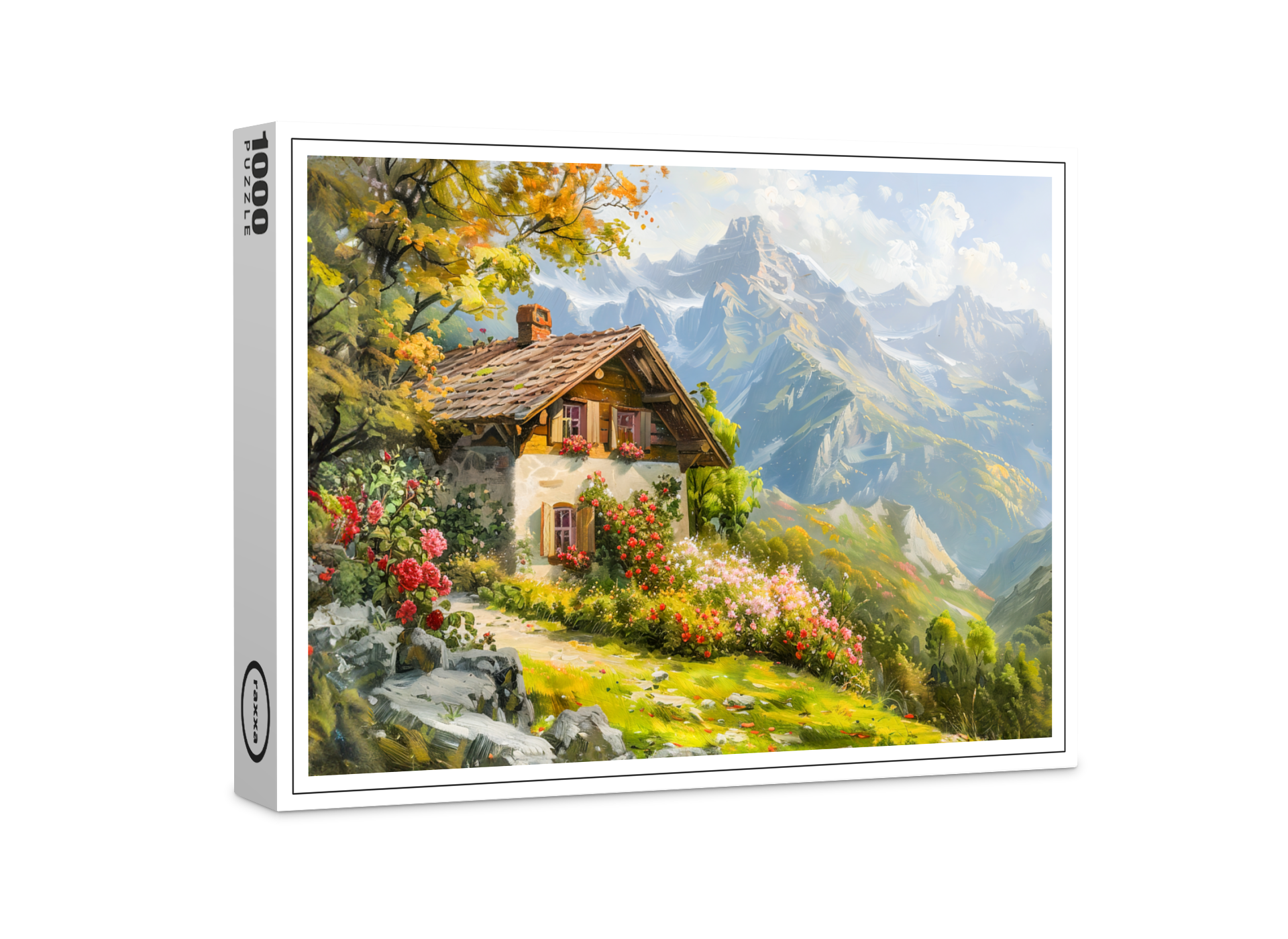 raxxa Premium-Puzzle: Alpine Farmhouse with Valley View