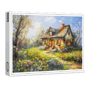 raxxa Premium-Puzzle: Summer Cottage with Wildflower Meadow