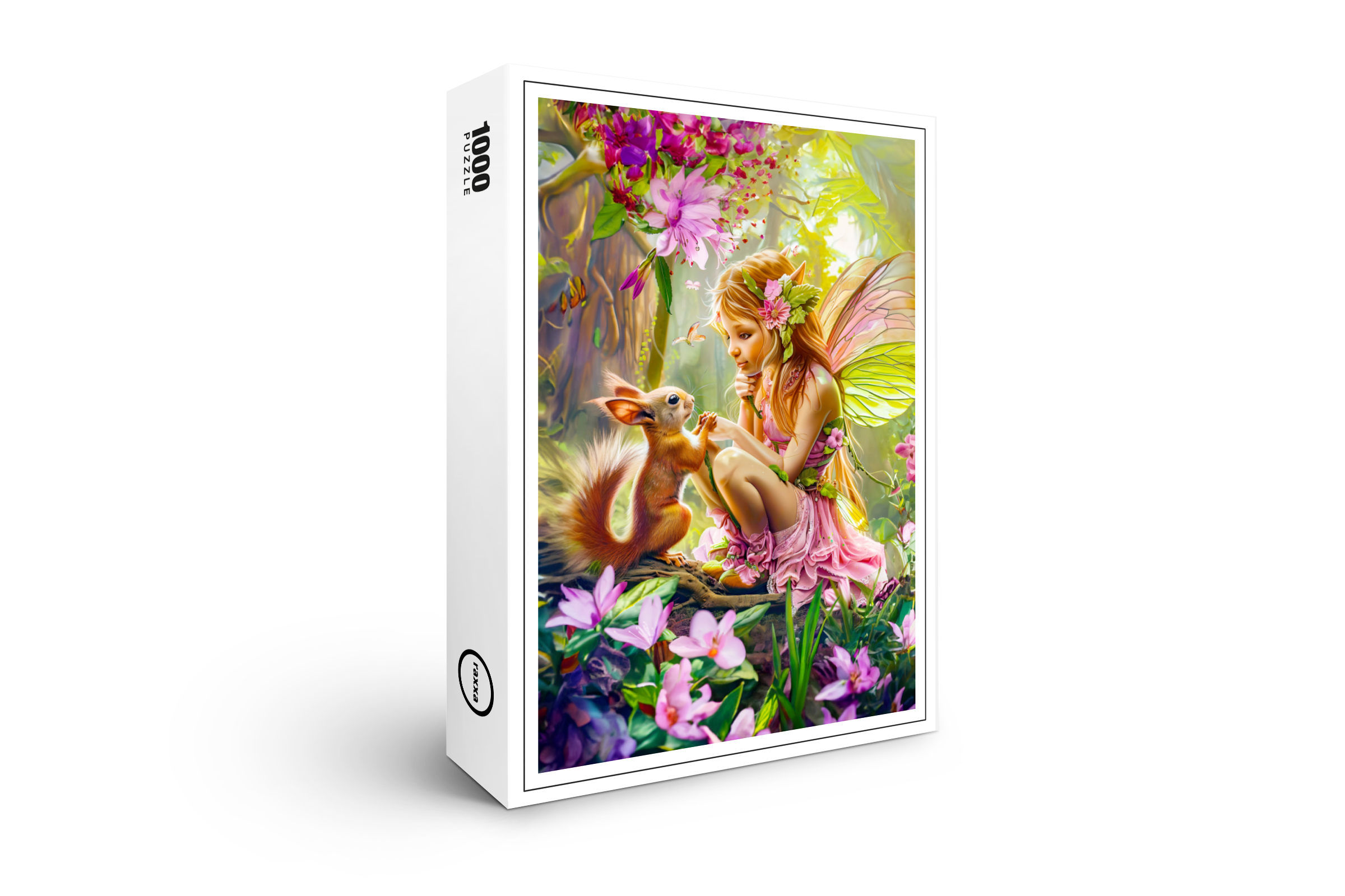raxxa Premium-Puzzle: Flower Fairy and Playful Squirrel