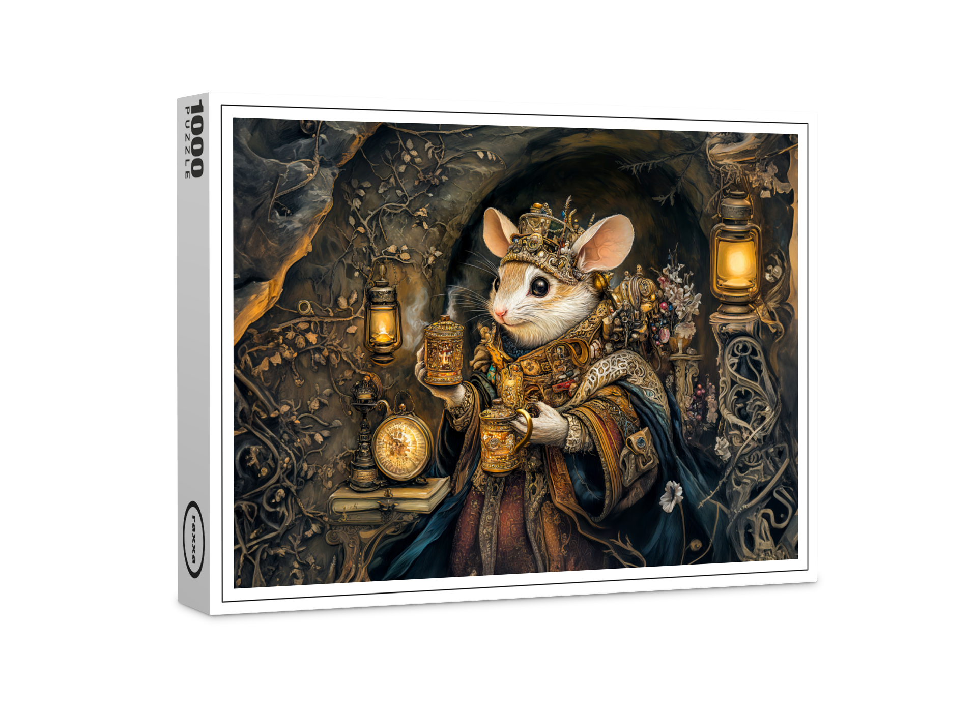 raxxa Premium-Puzzle: Mouse King in a Tree Root Castle
