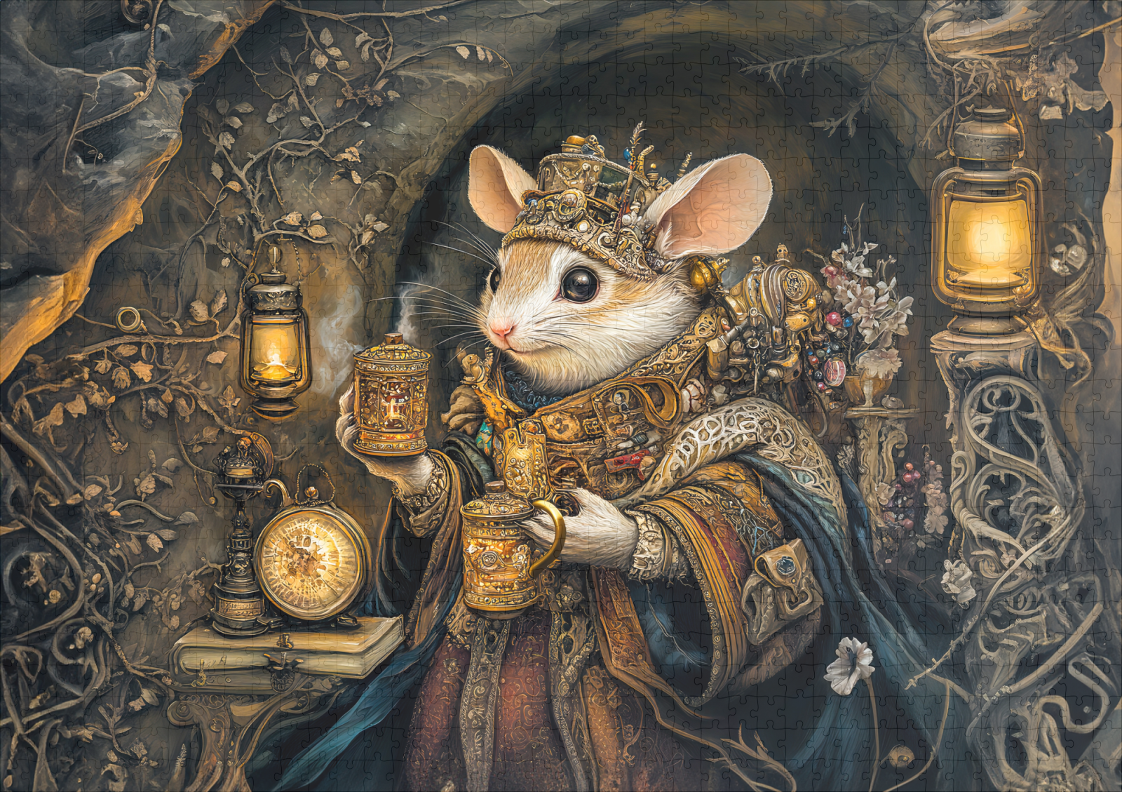 raxxa Premium-Puzzle: Mouse King in a Tree Root Castle – Image 2