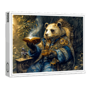 raxxa Premium-Puzzle: Bear with Magical Book and Teacup