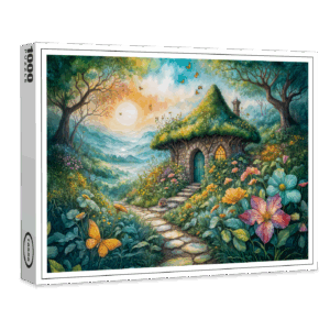 raxxa Premium-Puzzle: Charming Cottage by Serene Path