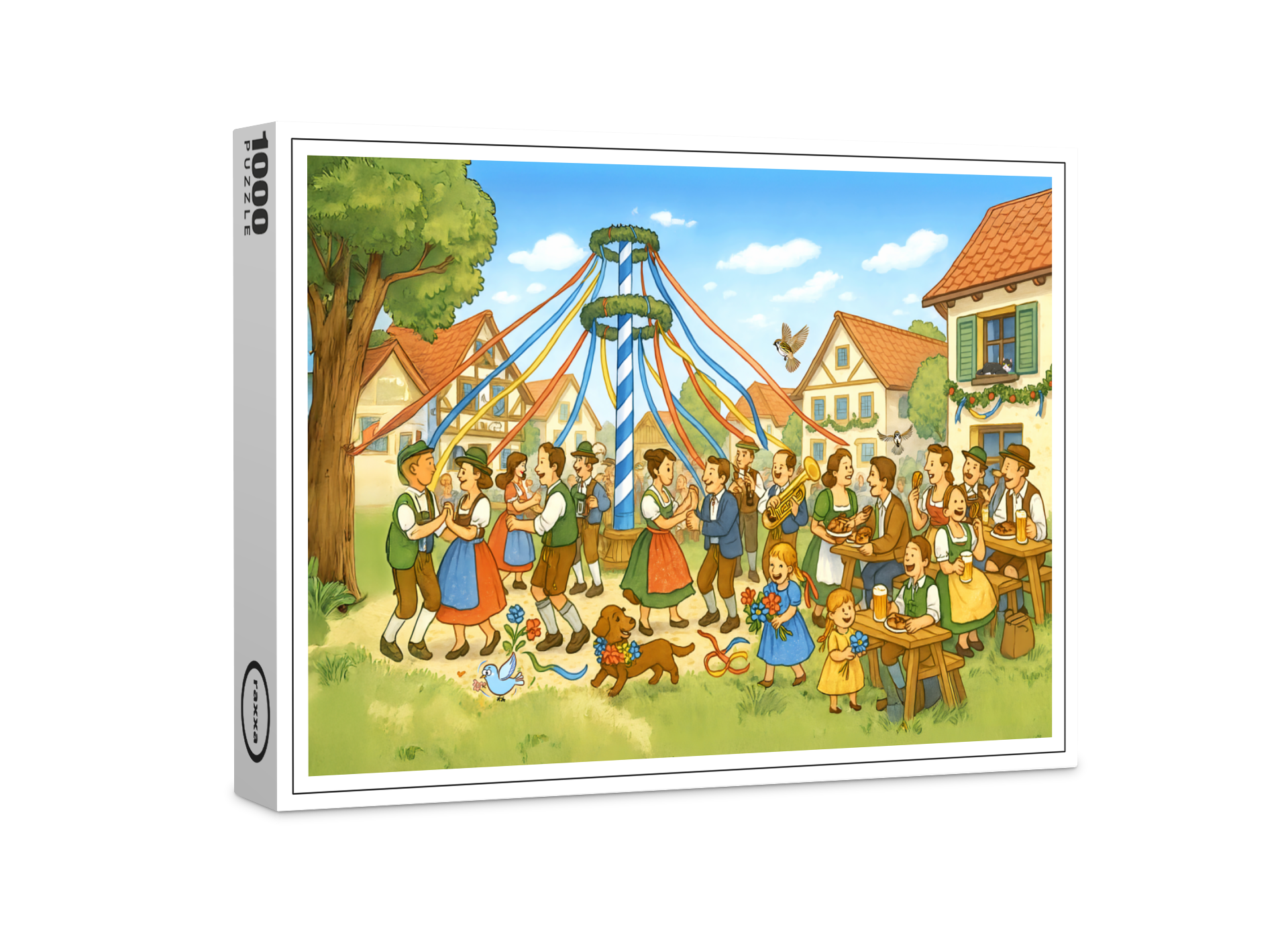 raxxa Premium-Puzzle: Dance Under Maypole in bavarian village