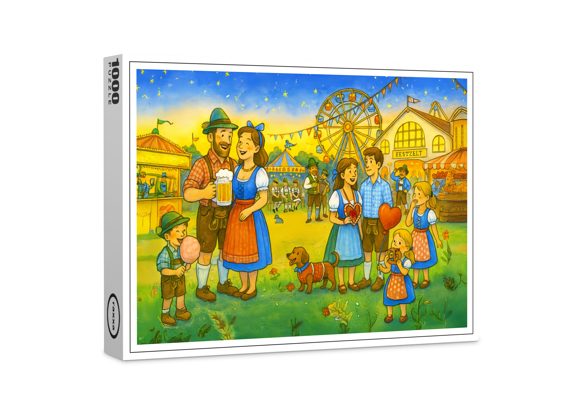 raxxa Premium-Puzzle: Bavarian culture Oktoberfest with Fair