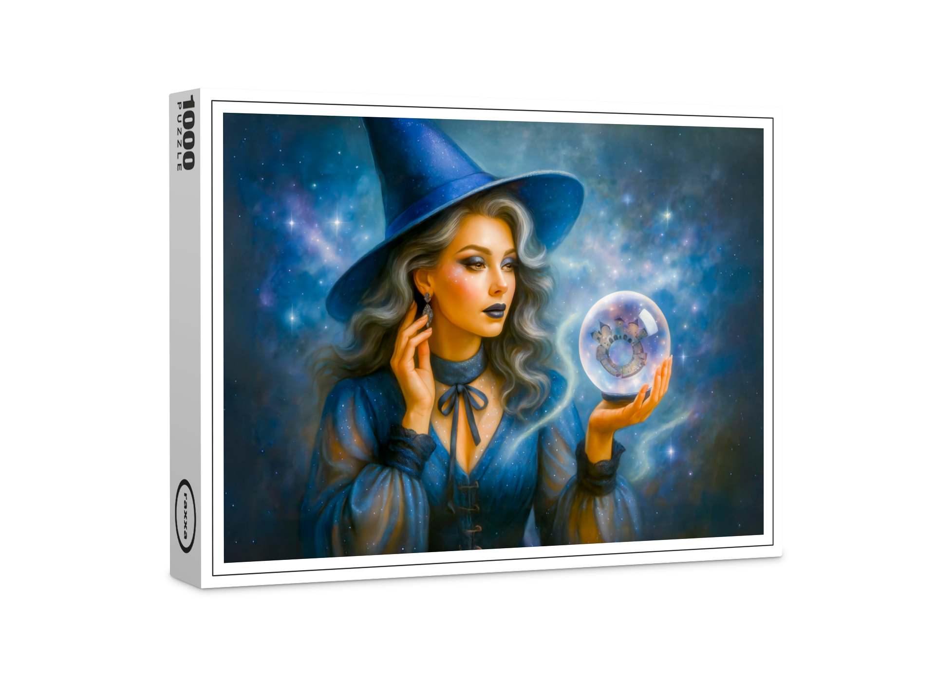 raxxa Premium-Puzzle: Witch in blue with crystal ball