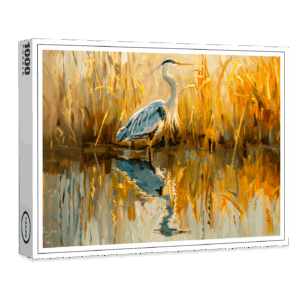 raxxa Premium-Puzzle: Heron at Dawn by the Water