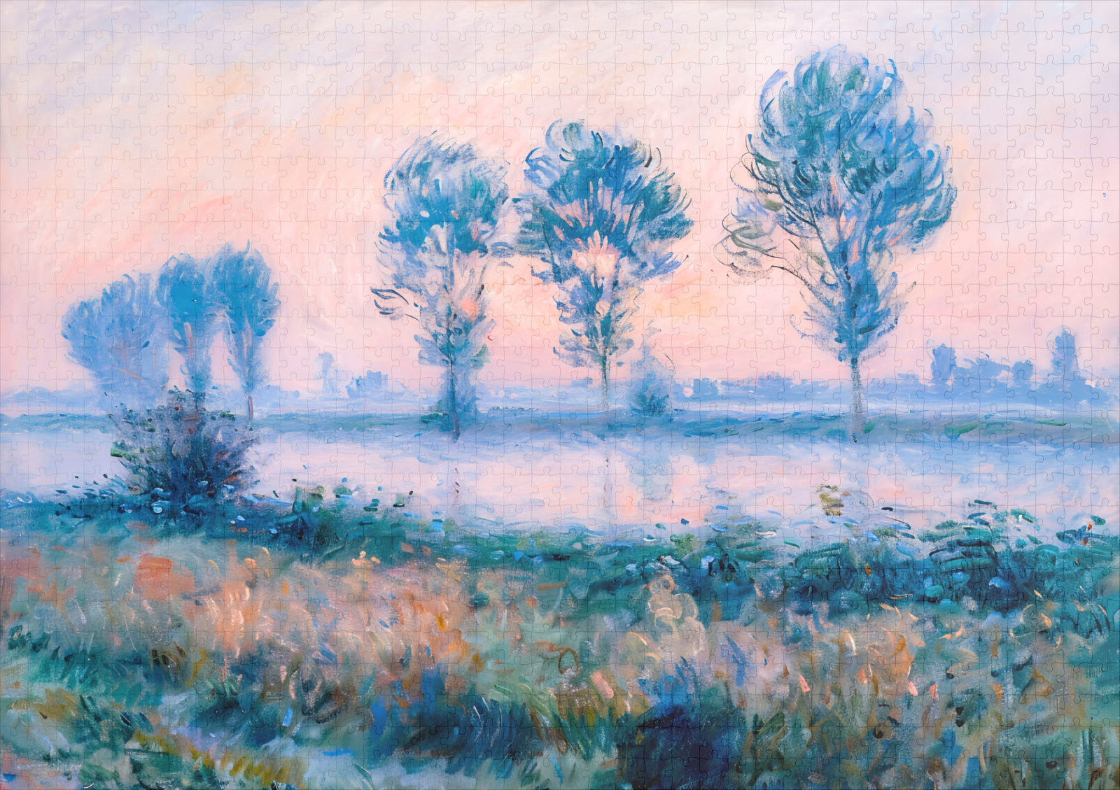raxxa Premium-Puzzle: Late Summer morning Landscape by the Havel River - Image 2
