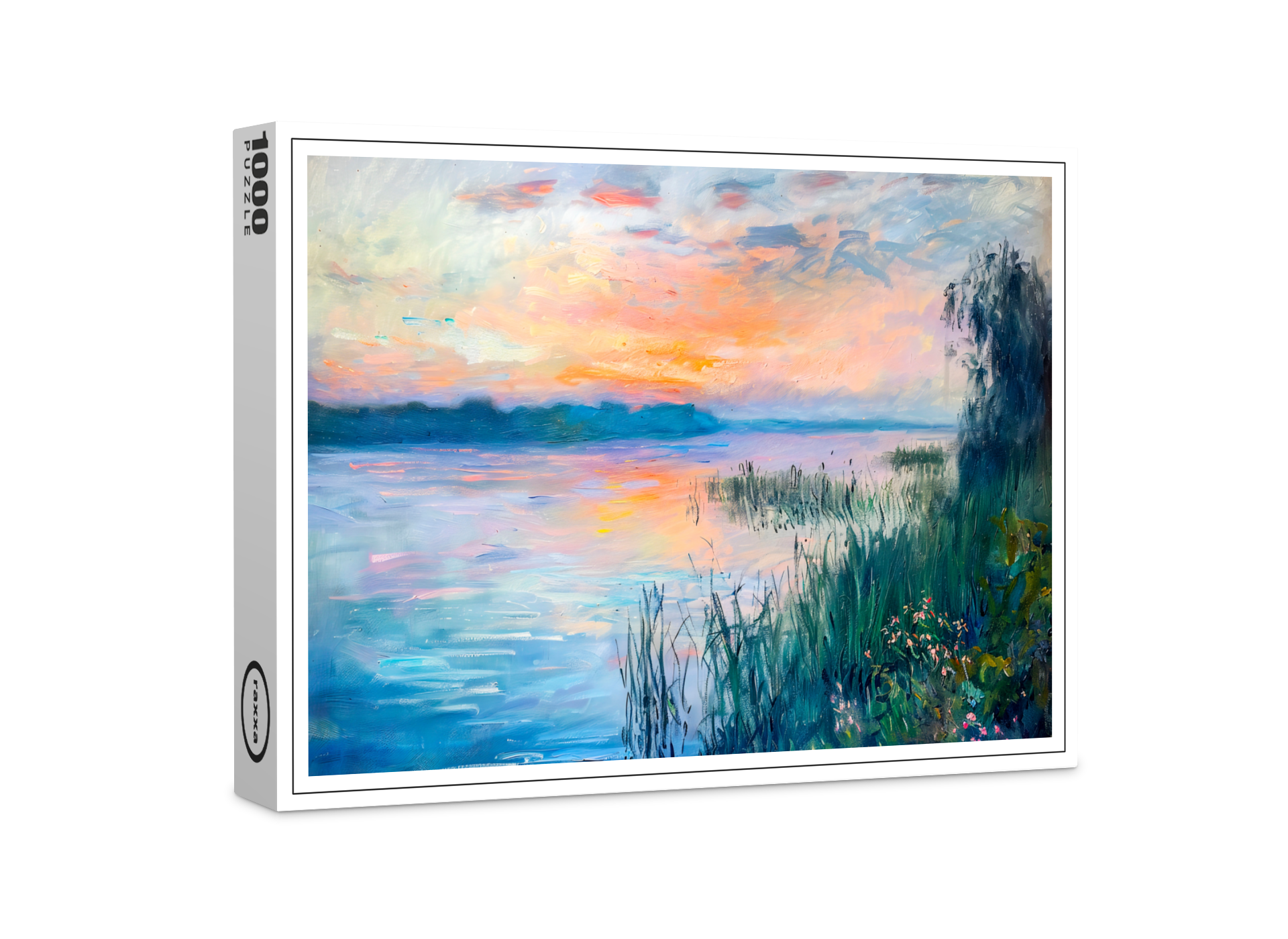 raxxa Premium-Puzzle: Sunrise Autumn River Reflections