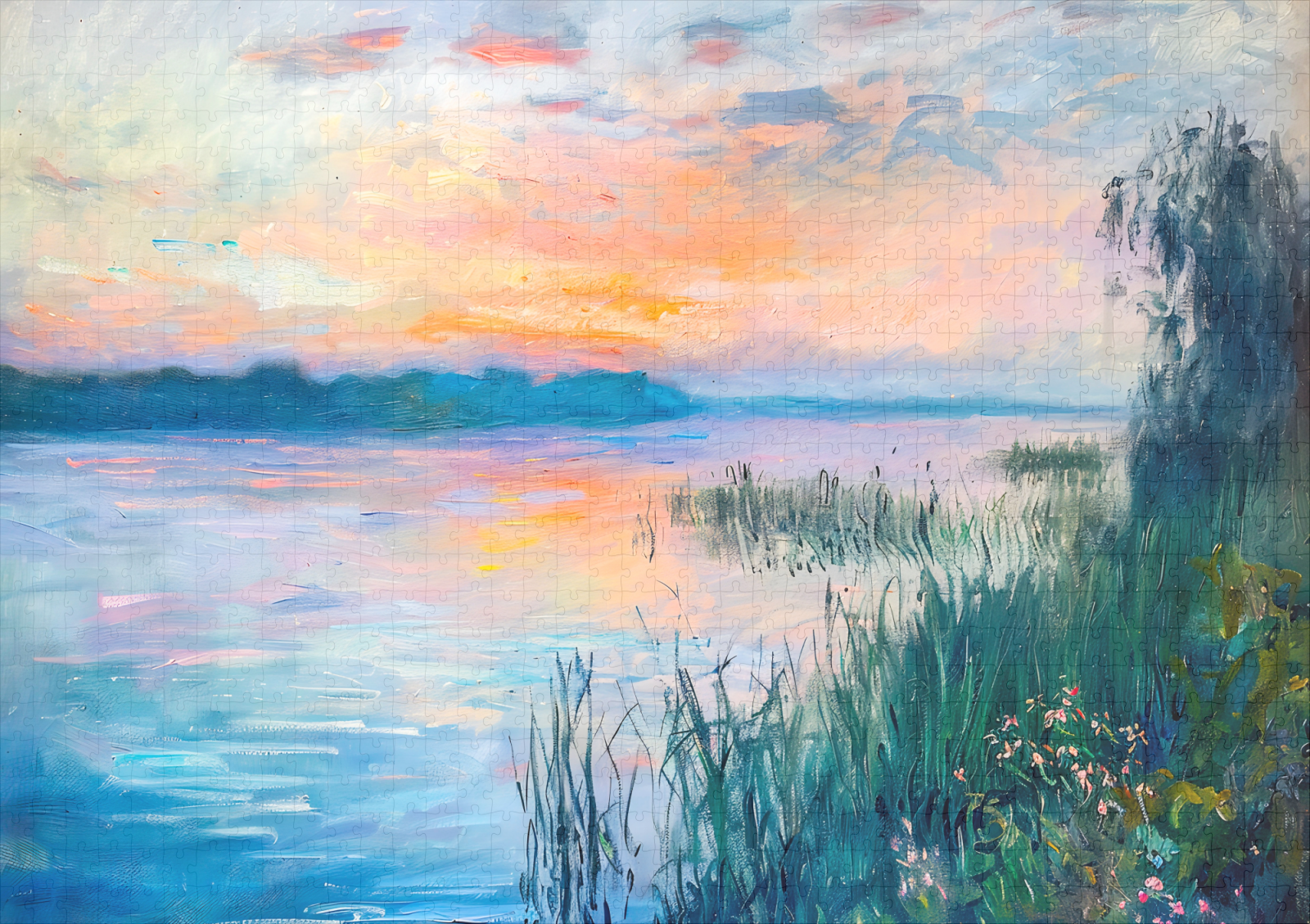 raxxa Premium-Puzzle: Sunrise Autumn River Reflections – Image 2