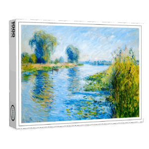 raxxa Premium-Puzzle: Impressionist Spring Riverbank with boats