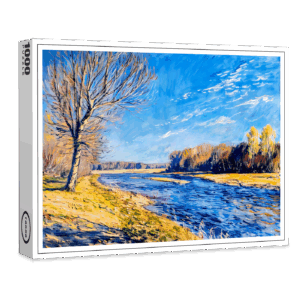 raxxa Premium-Puzzle: Tree by a Quiet Spring River