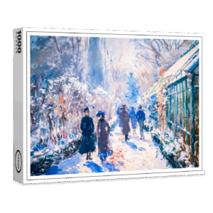 raxxa Premium-Puzzle: Impressionist winter garden with walkers