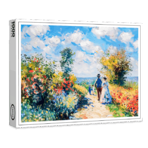 raxxa Premium-Puzzle: Couple on garden path by the lake