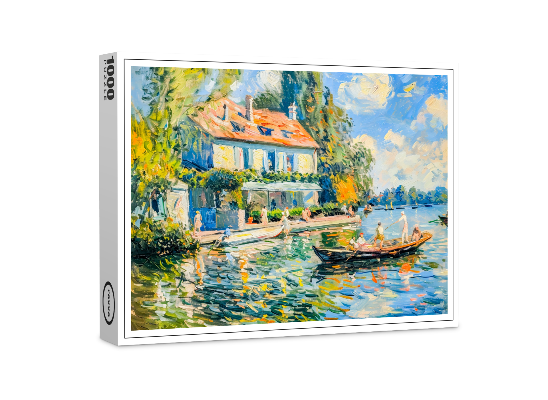 raxxa Premium-Puzzle: House by the lake with boat