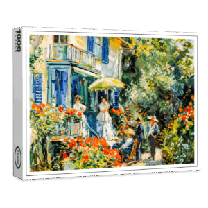 raxxa Premium-Puzzle: Group of people in garden before a villa