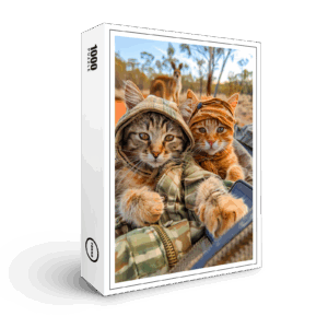 raxxa Premium-Puzzle: Cats Exploring the Australian Outback