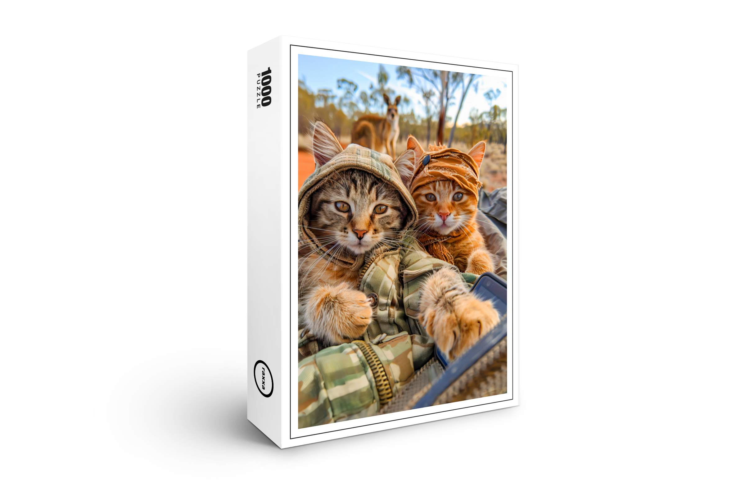 raxxa Premium-Puzzle: Cats Exploring the Australian Outback