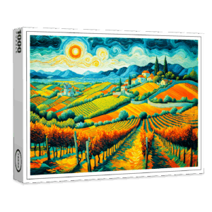 raxxa Premium-Puzzle: Autumn Vineyards in Rich Harvest Colors