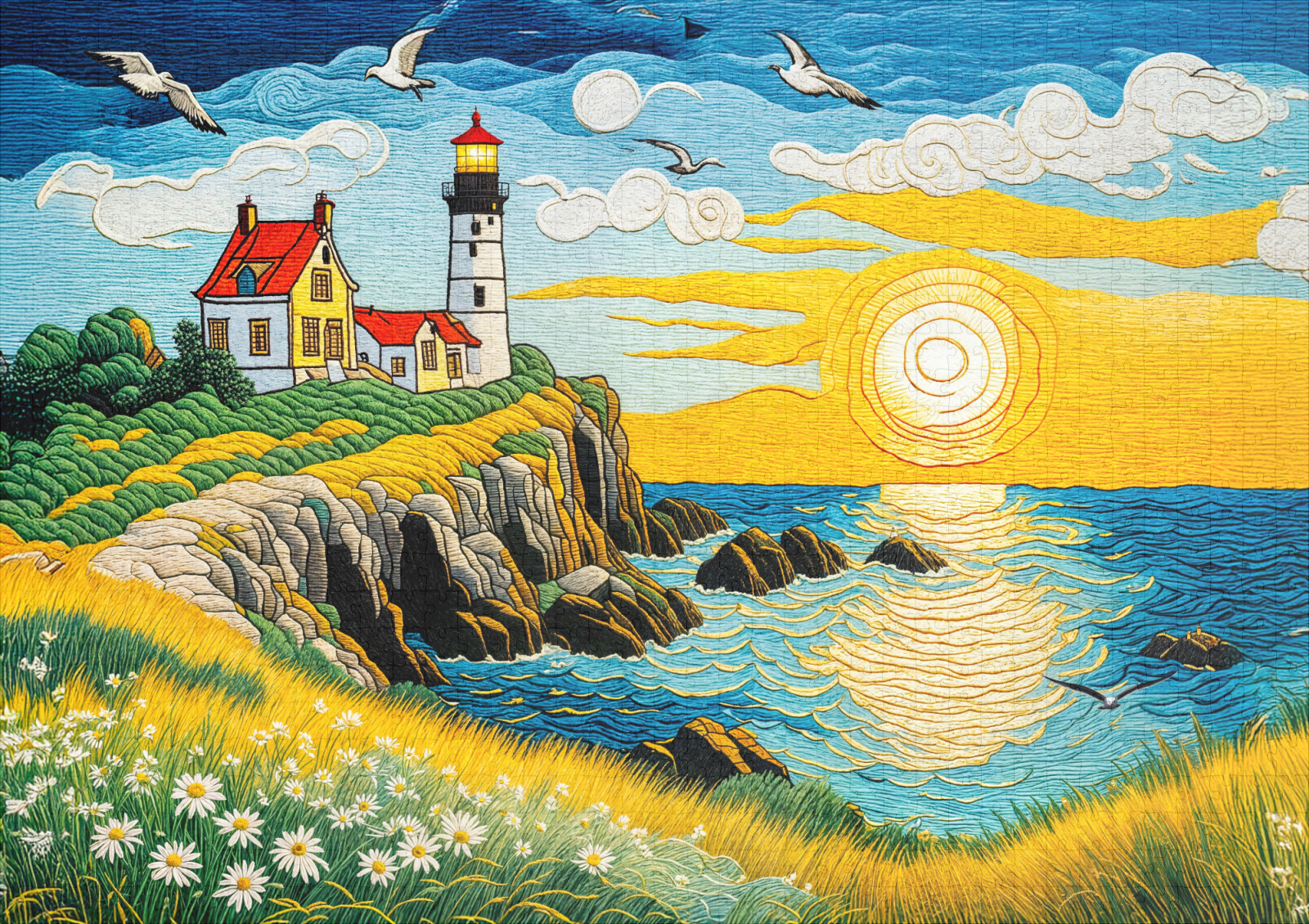 raxxa Premium-Puzzle: Serene Coastal Farm by the Sea - immagine 2