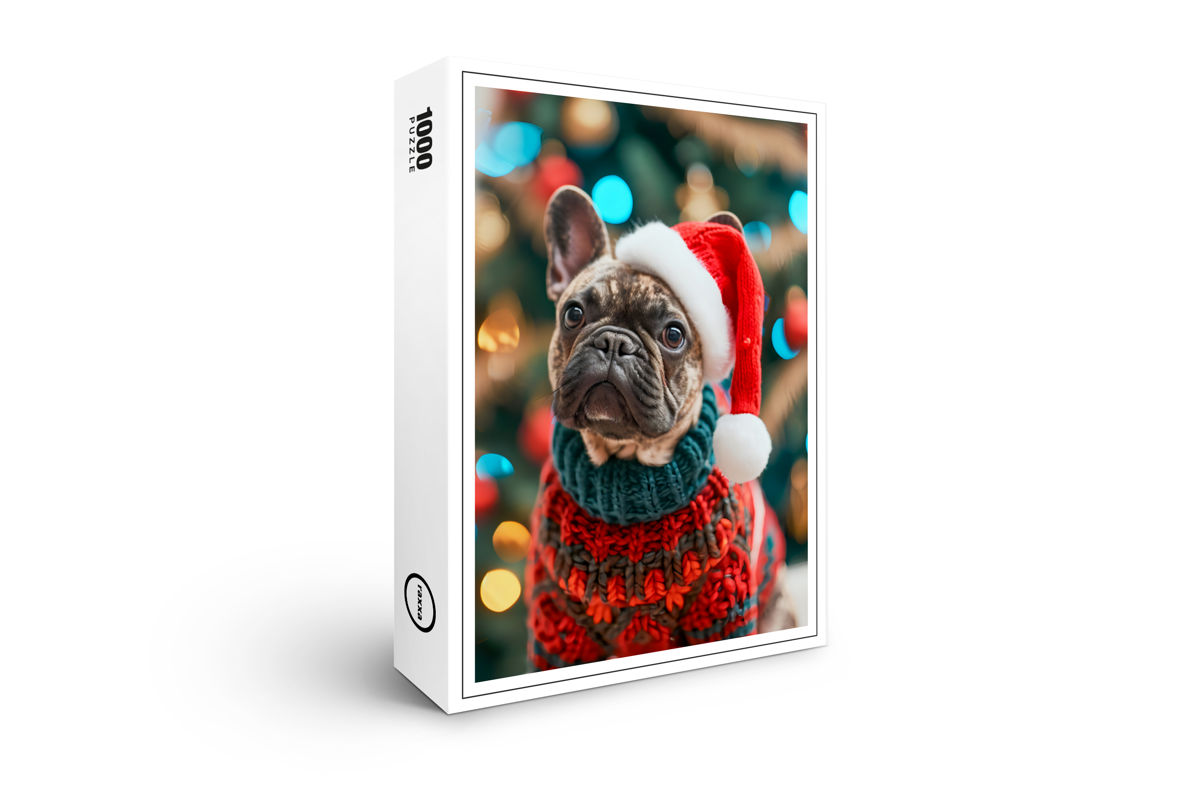 raxxa Premium-Puzzle: French Bulldog in Knitted Dog Attire