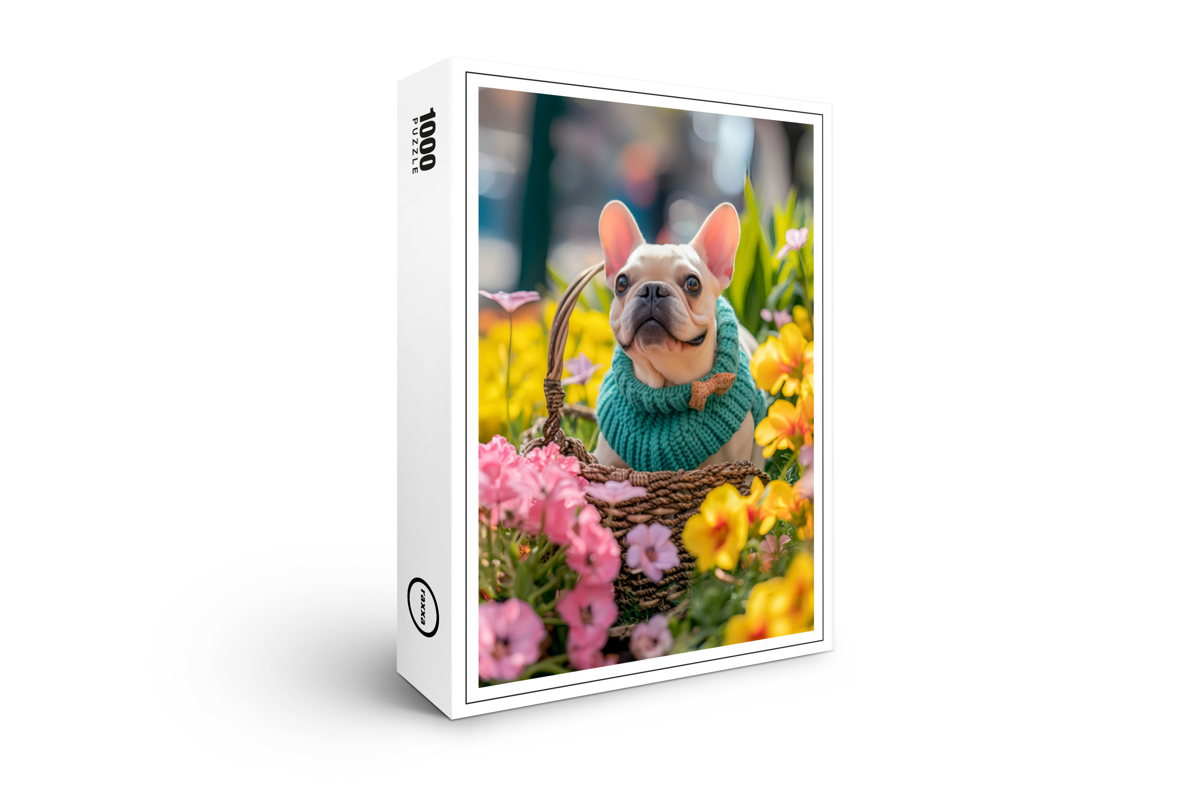 raxxa Premium-Puzzle: French Bulldog in Knitted Dog Attire 1