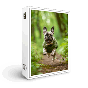 raxxa Premium-Puzzle: French Bulldog in Knitted Dog Attire 3